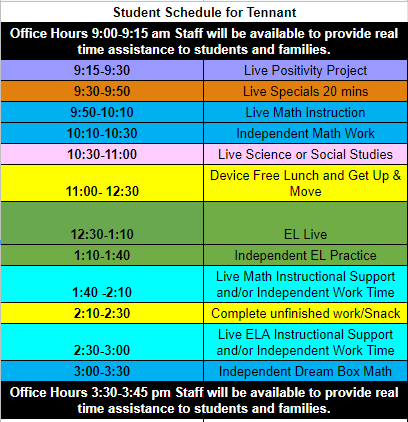 Schedule Tennant Schedule Tennant